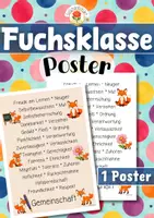Vorschau - Poster - Fuchsklasse - Poster | Klassenraumdekoration (Klassentier) - Deckblatt