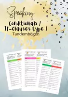 Vorschau - Aufgabenkarten - Tandembögen Conditionals / If-clauses type 1 - Partnerübung - Deckblatt