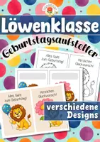 Vorschau - Mal- und Bastelvorlagen - Löwenklasse - Geburtstagsaufsteller (Klassentier) - Deckblatt
