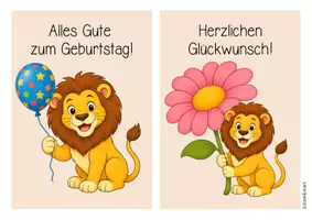 Vorschau - Mal- und Bastelvorlagen - Löwenklasse - Geburtstagsaufsteller (Klassentier) - Seite 2