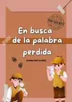 Vista previa - Hojas de trabajo - En busca de la palabra perdida_Español - Portada