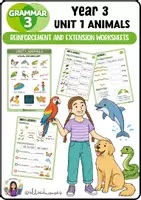 Vista previa - Unidades / Secuencias / Situaciones de Aprendizaje - Grammar 3 (Unit 1: Animals) - Portada
