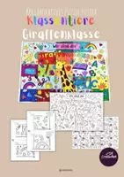 Vorschau - Mal- und Bastelvorlagen - Kollaboratives Klassentier Poster Giraffe | Gemeinschaftsprojekt Schulanfang | Einschulung | + Ausmalbild - Seite 1