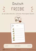 Vorschau - Arbeitsblätter - Freebie: Wörter schreiben Hausaufgabenblatt - Deckblatt