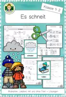 Vorschau - Arbeitsblätter - Es schneit, es schneit!- Liederarbeitung zum Winter (Musik Grundschule) - Deckblatt