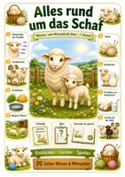 Vorschau - Arbeitsblätter - Alles rund um das Schaf: Wissens- und Mitmachheft (Kita - 1. Klasse) - Deckblatt