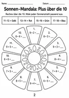 Vorschau - Arbeitsblätter - Zehnerübergang Klasse 1 – Rechenmandalas - Seite 2