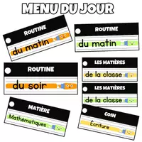 Aperçu - Apprentissages en autonomie - Collection Surligneurs - Menu du jour - Page de couverture