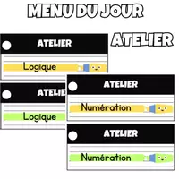 Aperçu - Apprentissages en autonomie - Collection Surligneurs - Menu du jour - Page 2