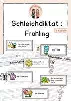 Vorschau - Anderer Materialtyp - Schleichdiktat Klasse 1/2 - Frühling - Deckblatt