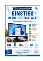 Vorschau - Unterrichtsreihen - Digitale Grundbildung – Computergrundlagen | Arbeitsblätter mit Lösungen | Klasse 5–6 - Deckblatt