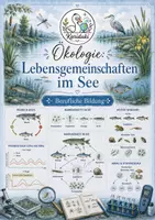 Vorschau - Arbeitsblätter - Ökosystem See: Lebensgemeinschaften im See mit Lösung - Deckblatt