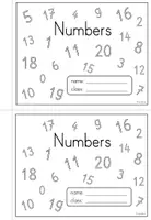 Vorschau - Arbeitsblätter - Numbers 0-20 - Booklet (Englisch) - Seite 1