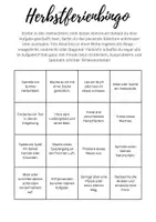 Vorschau - Arbeitsblätter - Herbstferien Bingo, Grundschule Kl. 1–4 - Seite 2