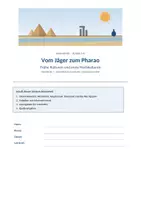 Vorschau - Arbeitsblätter - Frühe Kulturen und erste Hochkulturen, Geschichte 5. Klasse - Deckblatt