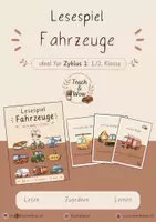Vorschau - Spiele - Lesespiel Fahrzeuge (Band 4): Erstlesen Deutsch (1./2. Klasse) - Deckblatt
