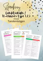 Vorschau - Aufgabenkarten - Tandembögen Conditionals / If-clauses type 1,2,3 mixed - Deckblatt