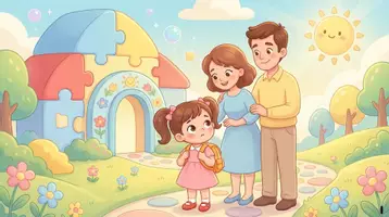 Aperçu - Cartes / Images - Kamishibaï | Léa a peur du premier jour | La rentrée scolaire - Page 1