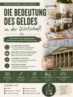 Vorschau - Arbeitsblätter - Die Bedeutung von Finanzmitteln in der Wirtschaft - Deckblatt