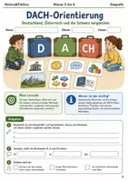 Vorschau - Arbeitsblätter - DACH Orientierung Arbeitsheft Klasse 5 bis 6 - Deckblatt