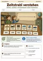 Vorschau - Arbeitsblätter - Zeitstrahl Arbeitsheft Klasse 5 bis 6 - Deckblatt