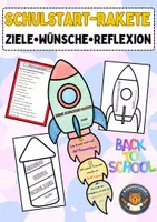 Vorschau - Arbeitsblätter - Schuljahresbeginn: Schulstart-Rakete (Bastelidee Grundschule) - Deckblatt