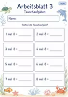 Vorschau - Arbeitsblätter - 8er Reihe Einmaleins | Mathematik Klasse 2 | 7 Arbeitsblätter als PDF - Seite 3