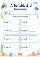 Vorschau - Arbeitsblätter - 9er Reihe Einmaleins | Mathematik Klasse 2 | 7 Arbeitsblätter als PDF - Seite 3