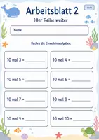 Vorschau - Arbeitsblätter - 10er Reihe Einmaleins | Mathematik Klasse 2 | 7 Arbeitsblätter als PDF - Seite 2