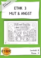 Vorschau - Arbeitsblätter - Ethik - Mut und Angst - Klasse 3 - LH 8 werterziehung - Deckblatt