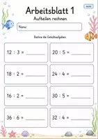 Vorschau - Arbeitsblätter - Division einführen | Mathematik Klasse 2 | 7 Arbeitsblätter als PDF - Seite 1