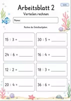 Vorschau - Arbeitsblätter - Division einführen | Mathematik Klasse 2 | 7 Arbeitsblätter als PDF - Seite 2