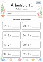 Vorschau - Arbeitsblätter - Aufteilen und Verteilen | Mathematik Klasse 2 | 7 Arbeitsblätter als PDF - Seite 1