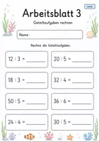 Vorschau - Arbeitsblätter - Aufteilen und Verteilen | Mathematik Klasse 2 | 7 Arbeitsblätter als PDF - Seite 3