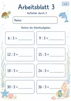 Vorschau - Arbeitsblätter - Aufteilen Klasse 2 | Mathematik Klasse 2 | 7 Arbeitsblätter als PDF - Seite 3