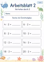 Vorschau - Arbeitsblätter - Verteilen Klasse 2 | Mathematik Klasse 2 | 7 Arbeitsblätter als PDF - Seite 2