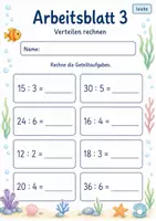 Vorschau - Arbeitsblätter - Division üben Klasse 2 | Mathematik Klasse 2 | 7 Arbeitsblätter als PDF - Seite 3