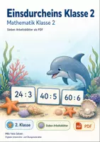 Vorschau - Arbeitsblätter - Einsdurcheins Klasse 2 | Mathematik Klasse 2 | 7 Arbeitsblätter als PDF - Deckblatt