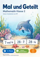 Vorschau - Arbeitsblätter - Mal und Geteilt | Mathematik Klasse 2 | 7 Arbeitsblätter als PDF - Deckblatt