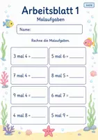 Vorschau - Arbeitsblätter - Mal und Geteilt | Mathematik Klasse 2 | 7 Arbeitsblätter als PDF - Seite 1