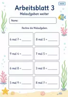 Vorschau - Arbeitsblätter - Mal und Geteilt | Mathematik Klasse 2 | 7 Arbeitsblätter als PDF - Seite 3