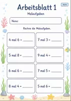 Vorschau - Arbeitsblätter - Umkehraufgaben Mal und Geteilt | Mathematik Klasse 2 | 7 Arbeitsblätter als PDF - Seite 1