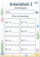 Vorschau - Arbeitsblätter - Umkehraufgaben Mal und Geteilt | Mathematik Klasse 2 | 7 Arbeitsblätter als PDF - Seite 2
