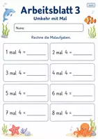 Vorschau - Arbeitsblätter - Geteilt durch 4 | Mathematik Klasse 2 | 7 Arbeitsblätter als PDF - Seite 3
