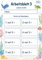 Vorschau - Arbeitsblätter - Geteilt durch 5 | Mathematik Klasse 2 | 7 Arbeitsblätter als PDF - Seite 3