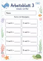 Vorschau - Arbeitsblätter - Geteilt durch 6 | Mathematik Klasse 2 | 7 Arbeitsblätter als PDF - Seite 3