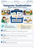 Vorschau - Arbeitsblätter - Fachsprache Gesellschaftslehre Arbeitsheft Klasse 5 bis 6 - Deckblatt