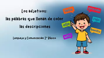 Vista previa - Hojas de trabajo - Los adjetivos: palabras que describen. - Portada