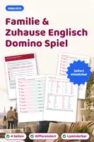 Vorschau - Spiele - Familie & Zuhause Englisch Domino Spiel Klasse 5 - Deckblatt