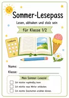 Vorschau - Stationenlernen - Lesepass Klasse 1/2 | Sommer - Seite 1
